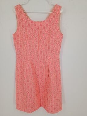 Minimum Coral Geometric Sleeveless Mini Dress